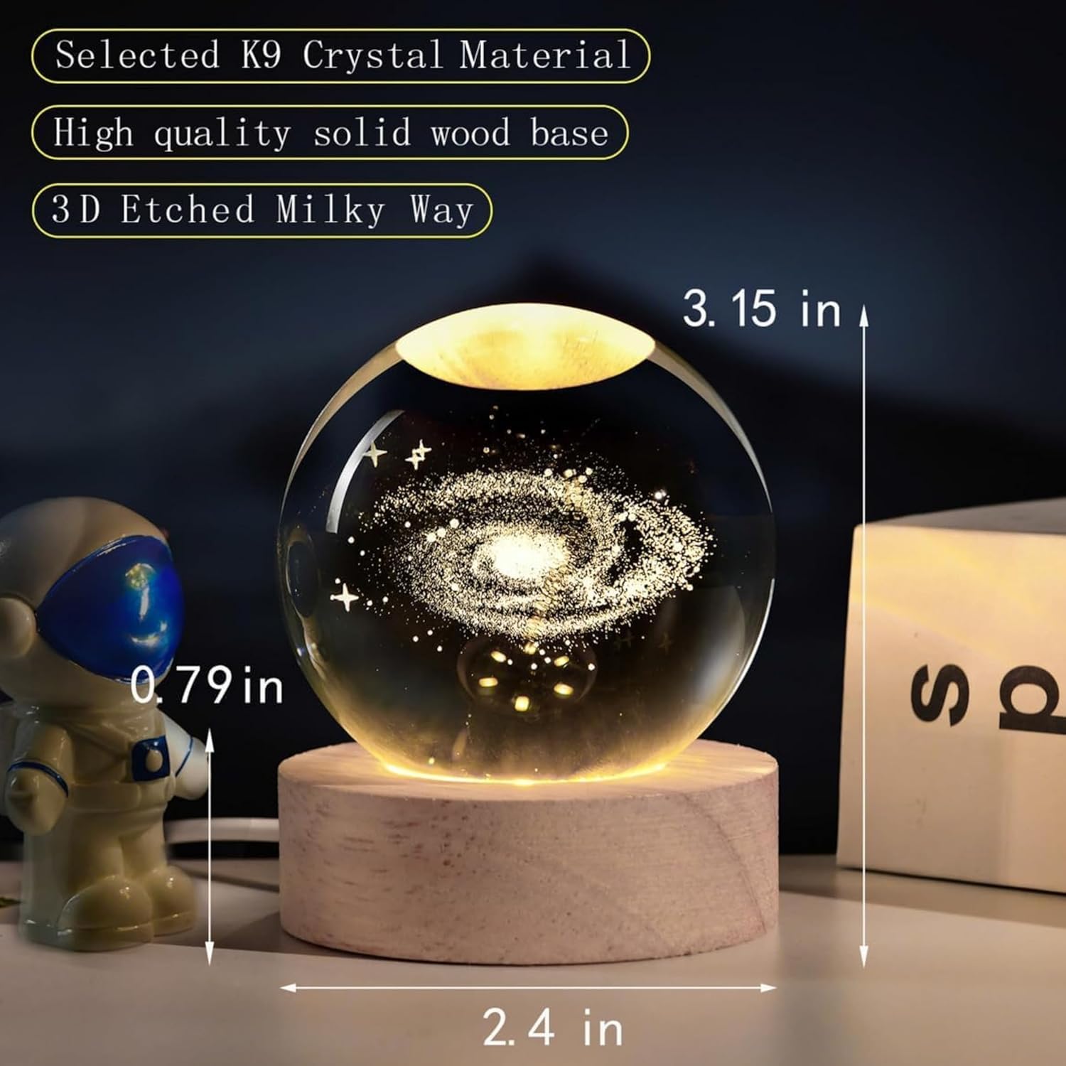 Galaxy Crystal Night Lamp