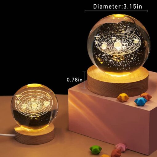3D Solar Crystal Ball Night Light 4
